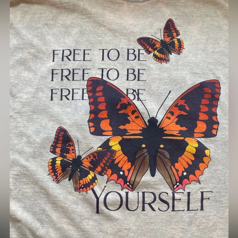 Patchwork Kimono & Butterfly Tee Set, Women’s, Large, Boho bundle - Picture 4 of 9